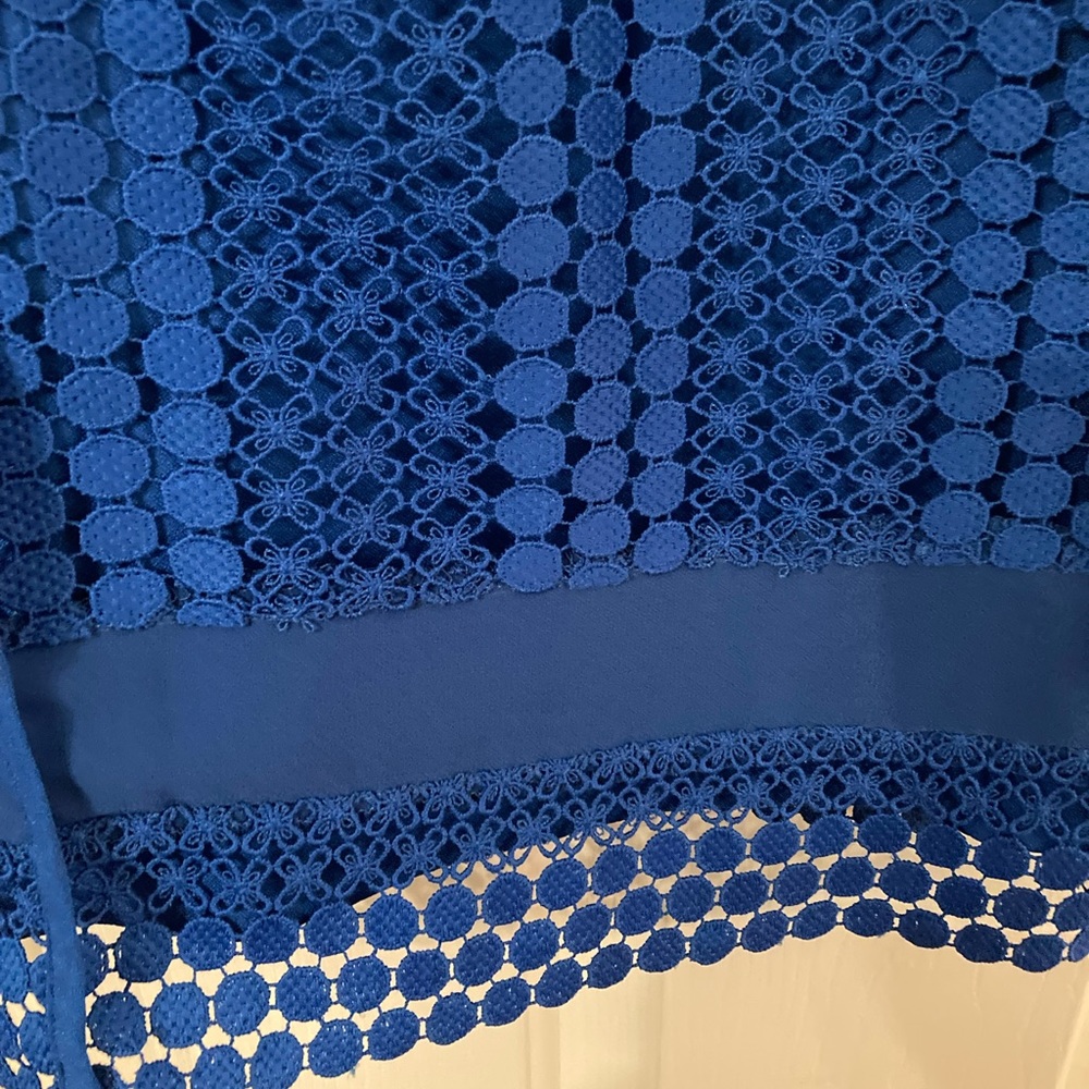 Adelyn Rae Blue Lace Dress - Picture 5 of 14
